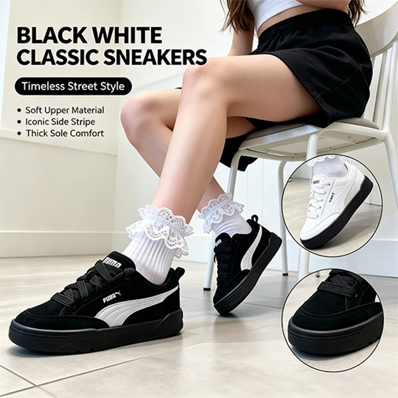 Women'S Shoes Puma Sneakers - Men Puma 401606-15 Black White Suede