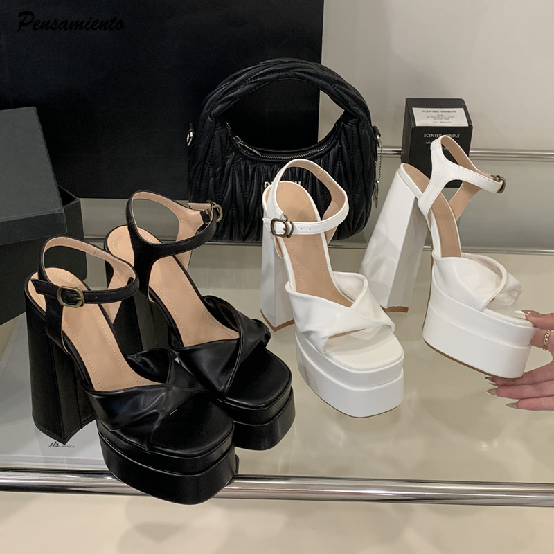 Gladiator Sandal Women - Star style Fashion Double Platform Wedges