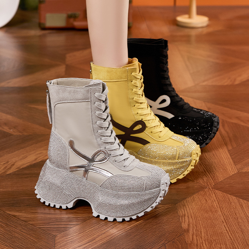 Women's Thick Sole High-top Fa - Women'S Shoes Trendy review and price