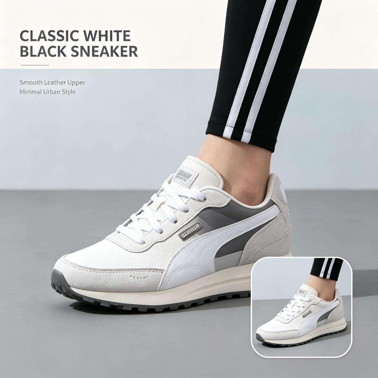 PUMA Men White Black Low Top S - Women'S Shoes Puma Sneakers review and price